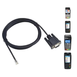 RJ11 DB9, RS232 cash connection cable between an Ingenico payment terminal and a cash register for the ICT 220, 250, DESK 5000, IWL 250, MOVE 5000 range