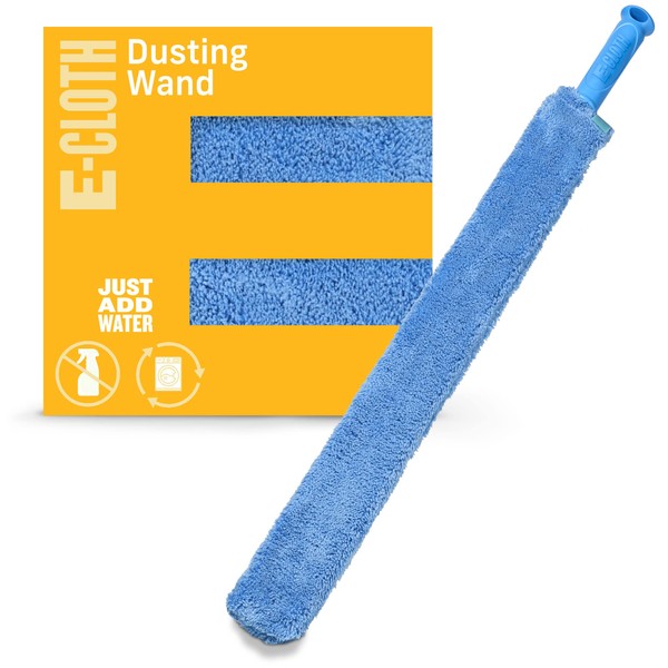 E-Cloth Cleaning & Dusting Wand, Premium Microfiber Dusters for Cleaning, 100 Wash Guarantee, Blue, 1 Pack