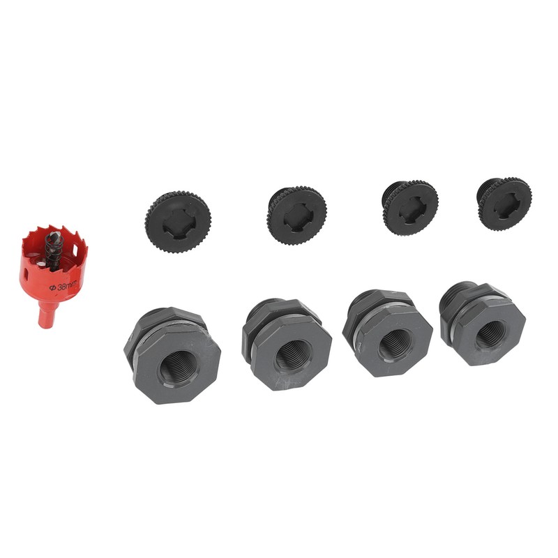 3/4 Inch Rain Barrel Bulkhead Fitting Kit with Plugs Hole