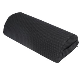 Under Desk Footrest Black Comfortable Relaxing Semi Circular Detachable Zipper Convenient Handle Office Accessories