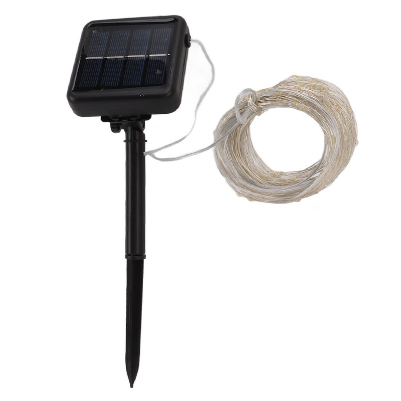 Solar Rope Light 100 LED Waterproof Weather Resistant Decorative Solar