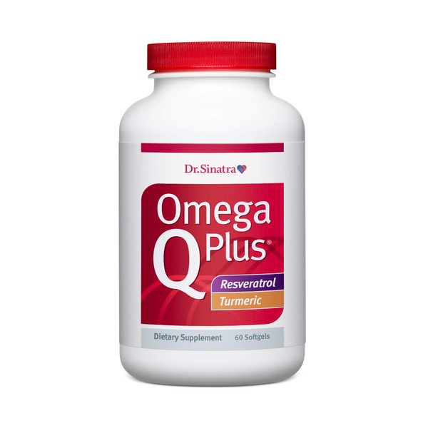Dr. Sinatra's Omega Q Plus Resveratrol and Turmeric - Omega-3 Supplement with CoQ10 Support for Healthy Blood Flow, Blood Pressure, and Healthy Inflammatory Response (30 Day Supply)