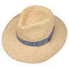 LIERYS Blue Band Western Straw Hat - Panama Straw Summer
