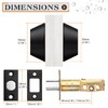 Probrico 4 Pack Black Double Cylinder Deadbolt Lock Set, Round