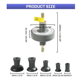 bylikeho Valve Lapping Tool,Valve Lapping Kit,Car Accessories Valve Grinding Tool Valve Lapping Attachment Tool with 5 Suction Plates,Labor Saving Small Engine Valve Lapper Kit for Automotive