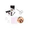 Kit Hena Ceja Hd Tipo Microblading Henna, Tijera, Anillo