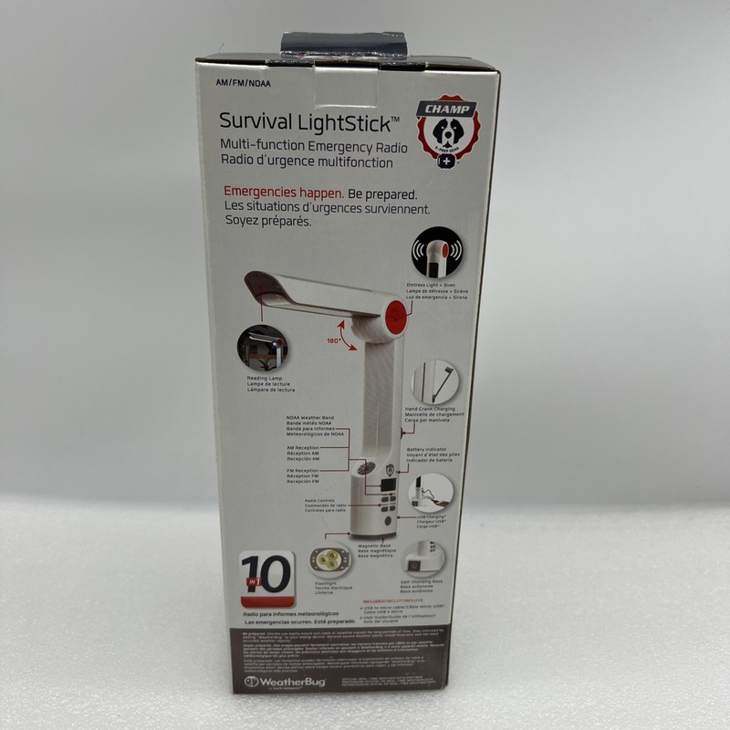 CHAMP RCEP500FLR 10 - in-1 Survival Light Stick New! Hand