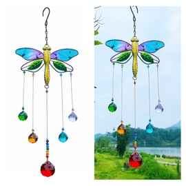 Crystal Sun Catcher Window, Dragonfly Crystals Decorative Pendant, Sun Catcher Hanging Window, Crystal Sun Catcher, Sun Catcher for Home, Office, Garden Decoration