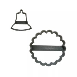 AJT BELL CENTER LINZER JAM FILLED COOKIES SET OF 2 COOKIE CUTTERS MADE IN USA PR1864