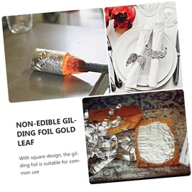 Operitacx 3sets Foil Leaves Gilding Foil Sheets Craft Decoration Art Supplies 200pcs*3