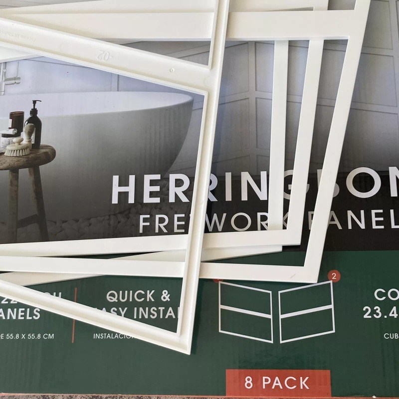 Build & Batten 8 Pack HERRINGBONE FRETWORK 22" x 22"