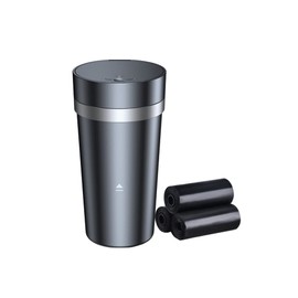 Baceyong Car Trash Bin with Lid, Multifunctional Car Trash Bin, Car Trash Cup with 45 Additional Car Bin Liners