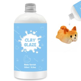 500ml Air Dry Clay Glaze, Air Dry Clay Varnish Can Not Only Used to Prevent Clay Cracking, Scratches, and Wear, Polymer Clay Glaze Can Also Having a Matte Glaze Effect (Matte)