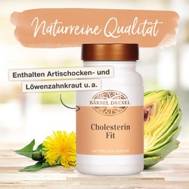 BÄRBEL DREXEL® Cholesterol Fit Pellets - Artichoke Capsules (Pack of 125) Real Artichoke Extract + Cynarin Vegan Manufacture Germany Heart-Healthy Blood Fat Values Vegetable Cholesterol Drinker