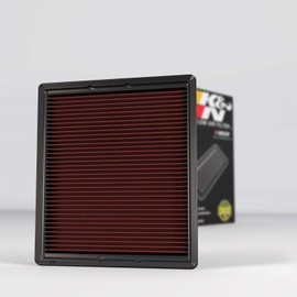 K&N High-Flow Original Lifetime Engine Air Filter: Increase Power: Premium, Washable: Compatible with 2013-2019 Buick/Chevrolet: Regal, Impala, Malibu, 33-2497