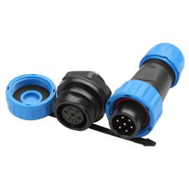 YACSEJAO WM13/SP21 Aviation Connector Panel Mount Kit, IP67 Waterproof, 1,2,3,4,5,6,7,9 Pin Options, LED Light Cable Wire Connector Plug and Socket (7-Pin)