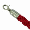 1.5m Twisted Barrier Rope Red/Chrome,Divider Crowd Control Stanchion for Hotel/Bank/Hospital/Playground/Other