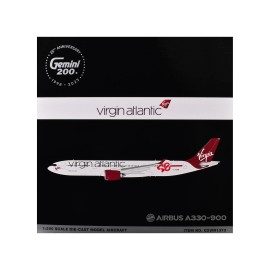 DCD Airbus A330-900 Commercial Aircraft Virgin Atlantic (G-VSRB) Diecast Model Gray Red Tail Gemini 200 Series 1/200 Resin