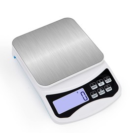 Disenkelubo Digital Plate Scale, 0.3 oz (1 g) Unit, 22.0 lbs (10 kg), Digital Scale, Digital Scale, 22.0 lbs (10 kg), Tare Function, Counting Function, Home Use, Digital Scale, Power Saving Mode (Revocable)