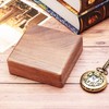 Walnut Wood Pocket Watch Box Portable Single Pocket Watch Display