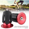 2Pcs Black-Red Bicycle Bar End Plugs, Bike Handlebar End Caps