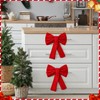 Hahafelt 2 Pack Red Christmas Kitchen Hand Towel Bows 14