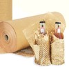 Reusable Honeycomb Paper Packaging Wrap (Air Cap Alternative) Brown Cushioning Material 30cm x 40M