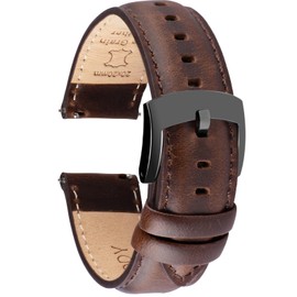 OTTOODY Quick Release Leather Watch Straps 18mm 19mm 20mm 21mm 22mm, Elegant Top Grain Leather Watch Bands Replacement Bracelet Watch Strap for Men and Women, Watch and Smartwatch