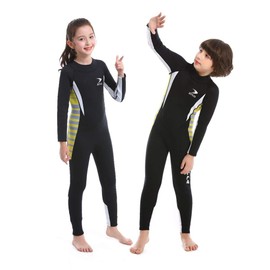 2.5mm Neoprene Kids Full Wetsuit, One Piece Swimsuit for Boys and Girls, Children Diving Suit with Back Zip for Swimming, Diving, Snorkeling and Other Water Sports