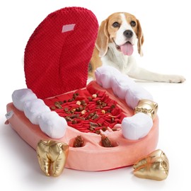 Nocciola Interactive Teeth Dog Toys – Enrichment Puzzle Funny Dog Toy for Small to Large Dogs, Non-Slip Hide and Seek Dog Toys to Keep Dogs Busy