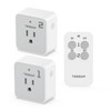 Remote Control Outlet Plug, TESSAN Wireless Light Switch Kit 100ft