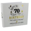Signography 70th Birthday 4"x6" Photo Album Black and Gold Design