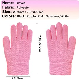lifwimner Kids Winter Gloves, Warm Thermal Knitted Gloves for Boys Girls, Fleece Thick Gloves for Cold Weather Outdoor Sports (Pink)