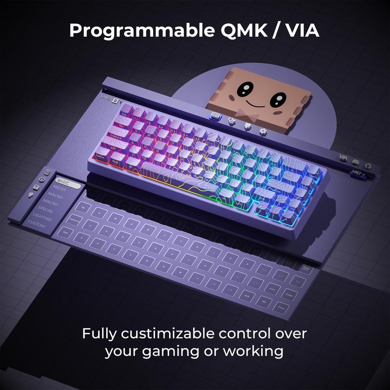 XVX M67 Jadestone Keyboard with IMD-Tech Keycaps, QMK/VIA Gasket, RGB