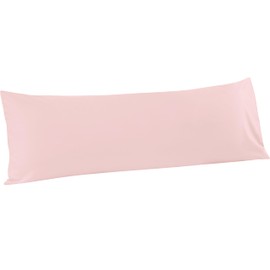 FLXXIE Body Pillow Cover - Super Soft Microfiber 20x54 Body Pillow Case - Envelope Closure, Wrinkle, Stain Resistant Blush Pink Body Pillow Cover, 20x54, Blush Pink