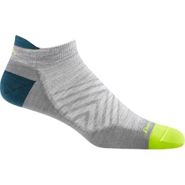 Darn Tough Men's Run No Show Tab Ultra-Lightweight Running Sock (Style 1033) - Gray, X-Large