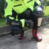 Motorcycle Protective Gear Set Stainless Steel Knee Pads Elbow Guards