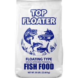 Sunshine Mills 10032 Commercial Grade Premium Floating Type Fish Food Top Floater, 50 lb