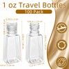 100 Pack 1 Oz Travel Plastic Bottles, Empty Bottles with