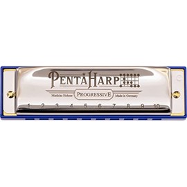 Hohner Pentaharp Harmonica, Key of G Minor, Stainless steel (M21BX-GM)