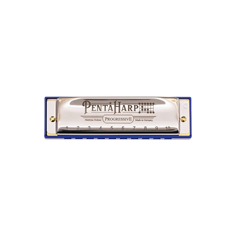 Hohner Pentaharp Harmonica, Key of G Minor, Stainless steel (M21BX-GM)