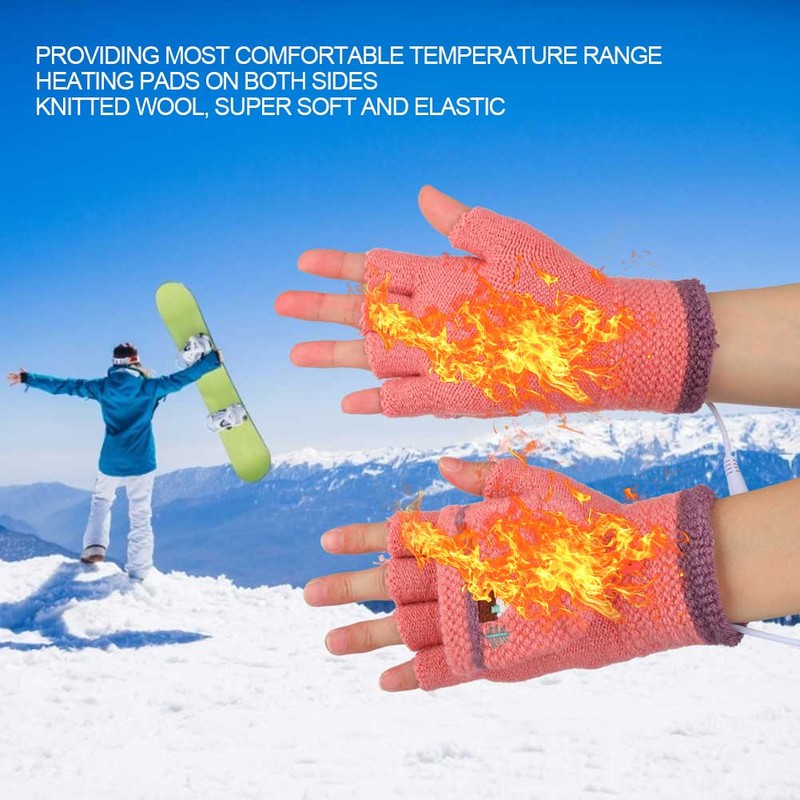 Women Female Double Sided USB Electric Heating Charging Warm Thermal