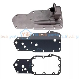 Unbranded Oil Filter Support Head Cooler Cover 4934218 W/Gaskets For Cummins B5.9L 6B 6BTA