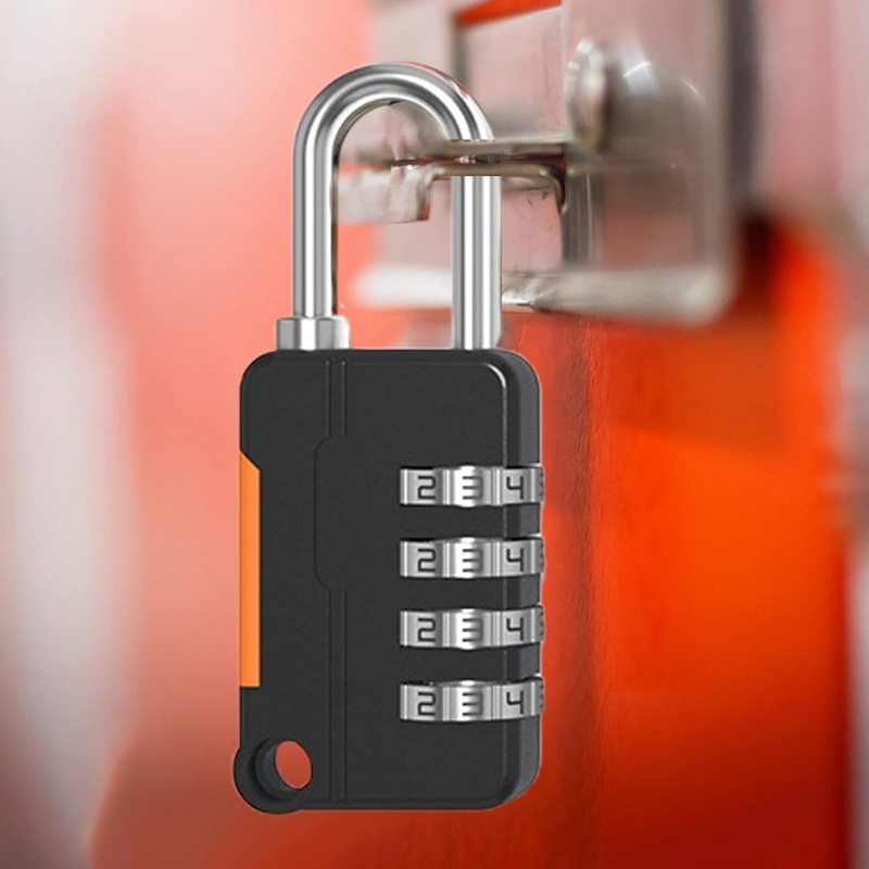 1 Pc Blue 4 Digits Lock,Combination Locker Password Padlock Mini