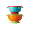 Nuby Stackable Suction Bowls – Air-Tight Seal Lid| Suction Base