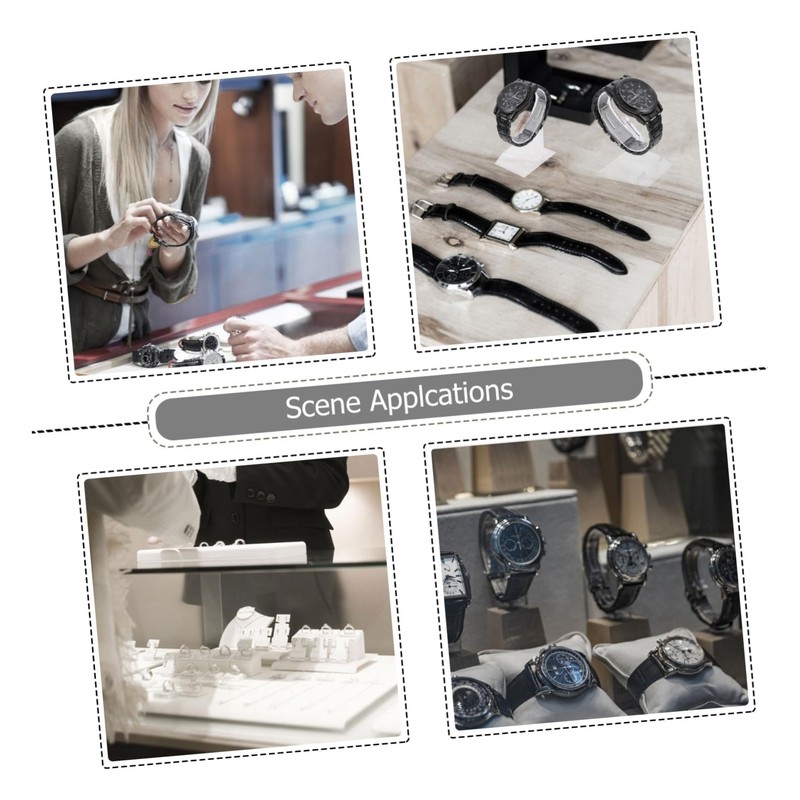 Baluue 2 Pcs Acrylic Watch Display Stand Transparent Jewelry Organizer