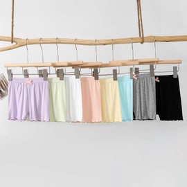 Chicduo 8 Pack Girls Shorts Toddler Bike Shorts for Girls Cartwheel Shorts Breathable Dance Under Dress Kids Shorts Multicolor