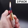 2 Pack Black and White Windproof Butane Jet Torch Lighter,Funny