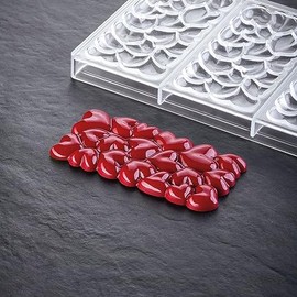 Pavoni Eros by Vincent Vallée Chocolate-Bar/Candy-Bar Mold with 3 Cavities, Each 154mm x 77mm x 11mm High