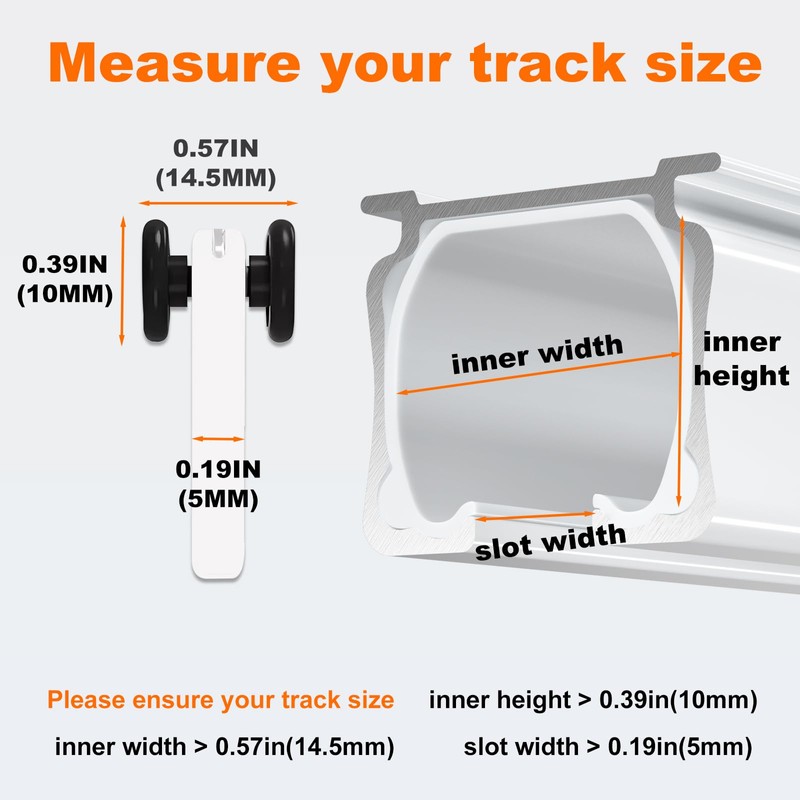 Curtain Track Rollers, Mute Curtain Tracks Pulley Heavy Duty Drop